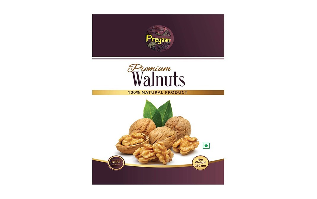 Preyaani Premium Walnuts    Pack  250 grams